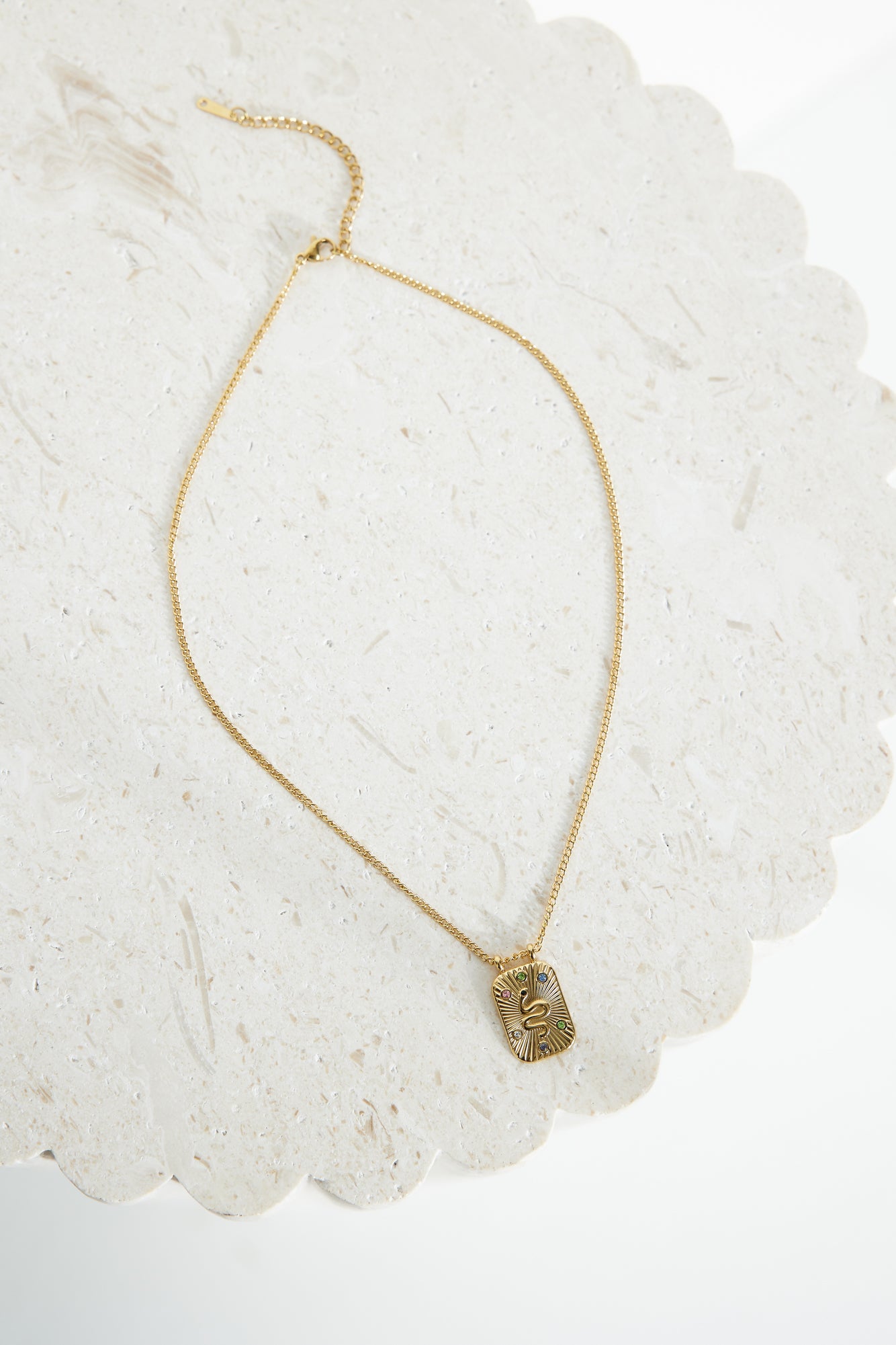 Snake Shine Ketting - 18k Verguld - Goud