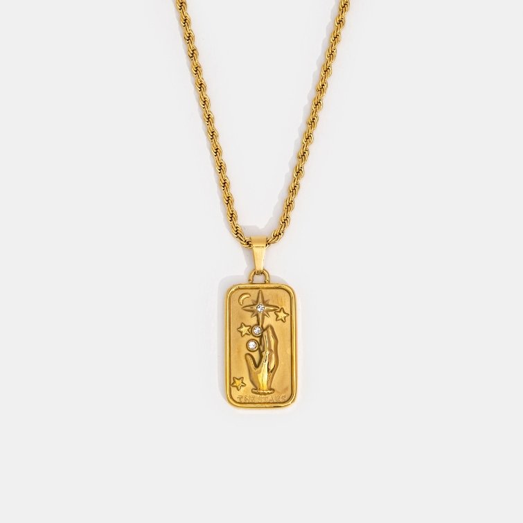 Ketting met 'The Star' Tarot Kaart Hanger