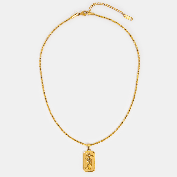 Ketting met 'The Star' Tarot Kaart Hanger