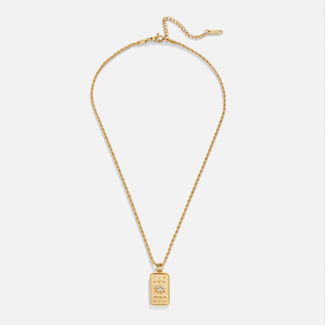 Ketting met 'The Sun' Tarot Kaart Hanger