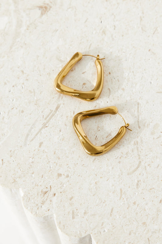 Trendy Hoops Oorbellen - 18k Verguld - Goud