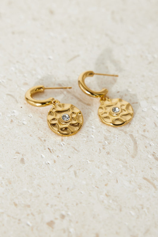 Oorbellen Met Diamanten - 18k Verguld - Goud