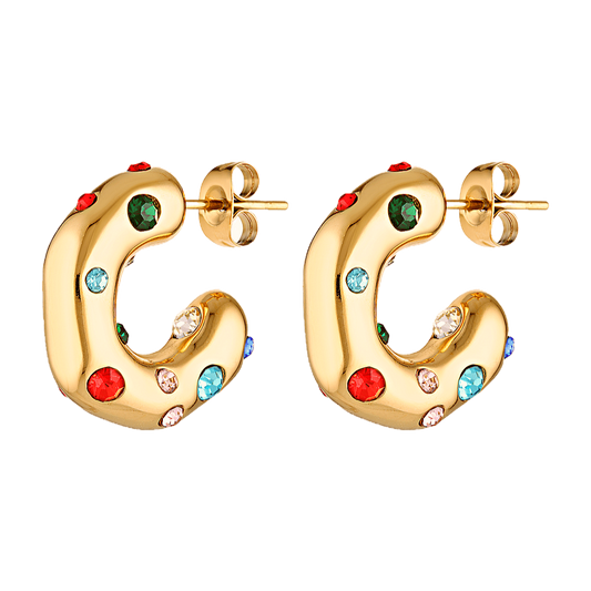 Serafina Carnival Hoops - Vrolijke Kleurenpracht En Trendy Elegantie