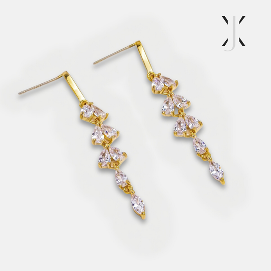 Crystal Leaf Vine Oorbellen