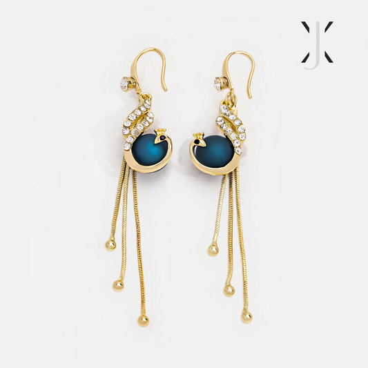 Peacock Drop Oorbellen
