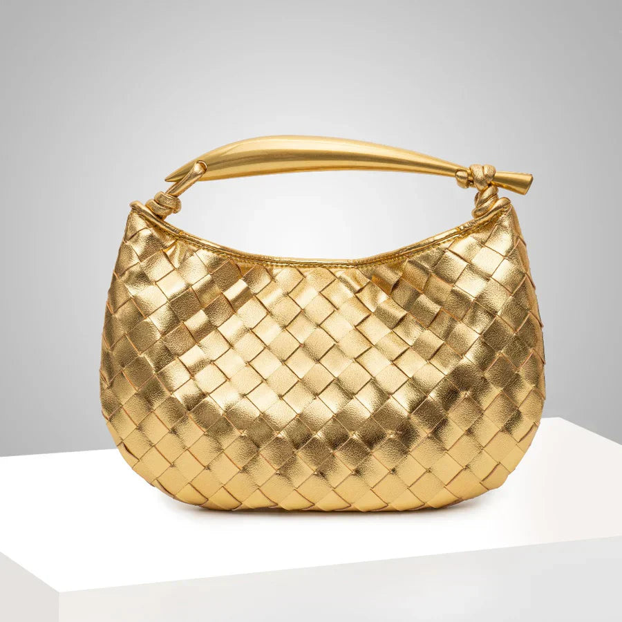 Genevieve Handgeweven Tas - Vegan Leer / Polyester - Luxe Ambachtelijke Tas