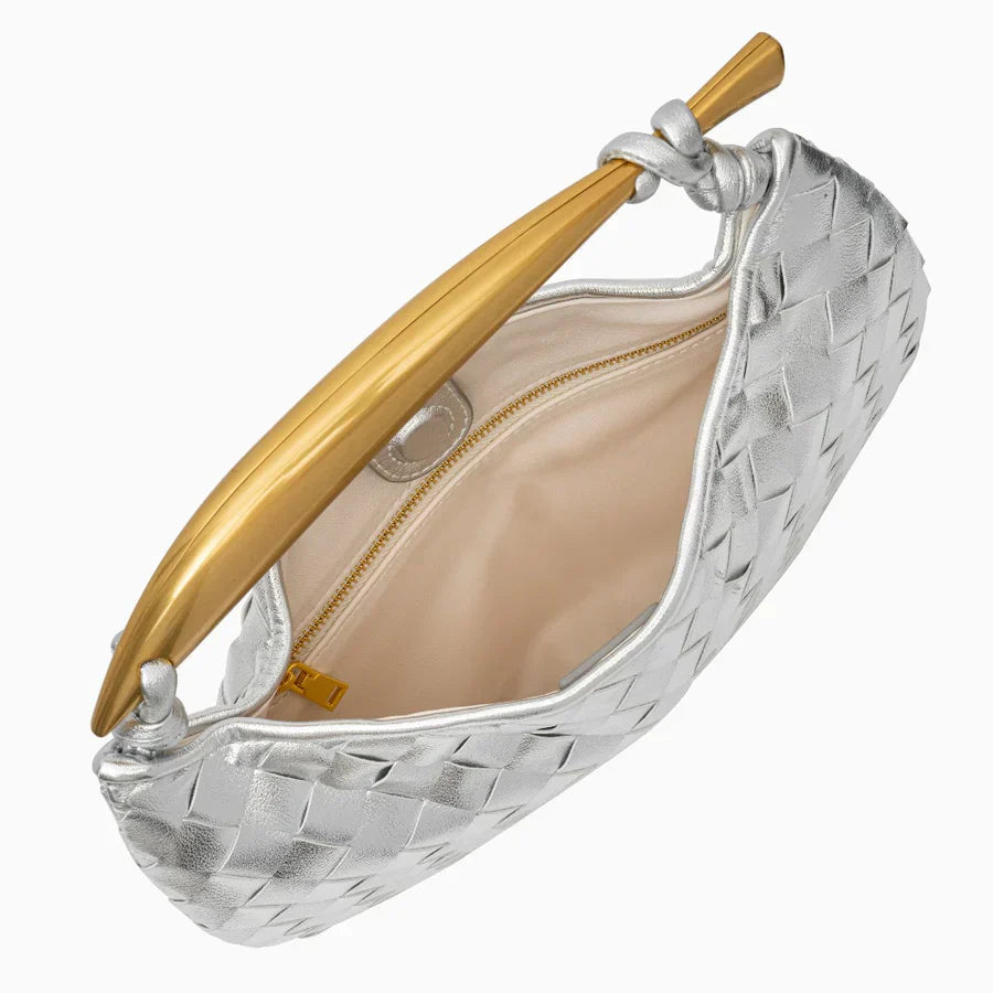 Genevieve Handgeweven Tas - Vegan Leer / Polyester - Luxe Ambachtelijke Tas