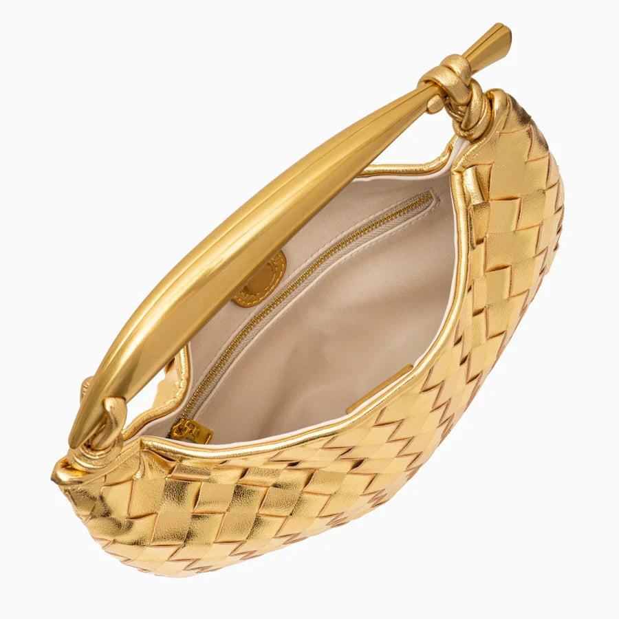 Genevieve Handgeweven Tas - Vegan Leer / Polyester - Luxe Ambachtelijke Tas