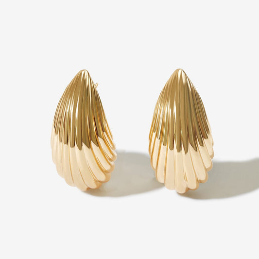 Jesmin Schelp Oorbellen - Goud / Messing - Schelpvormig