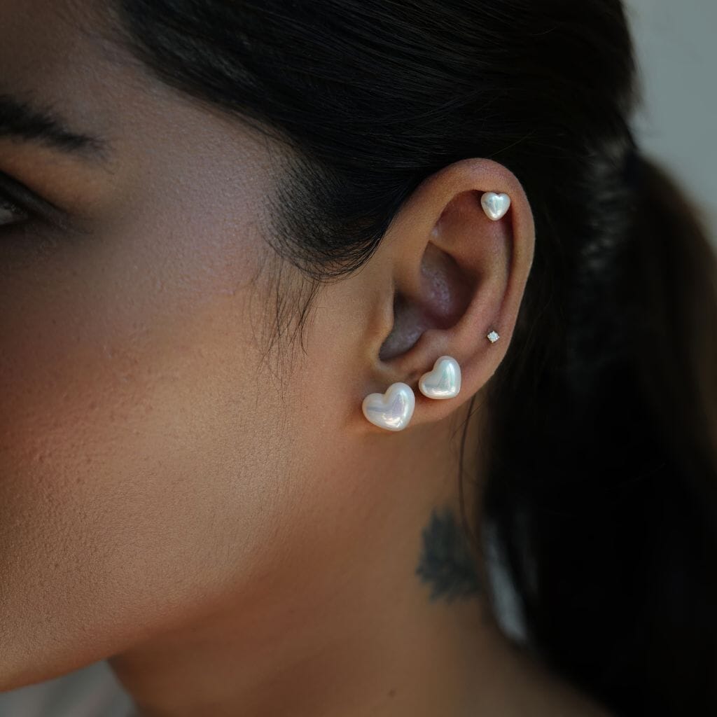 Lana Parel Hart Piercing - Enkele Oorring - Romantisch en Verfijnd