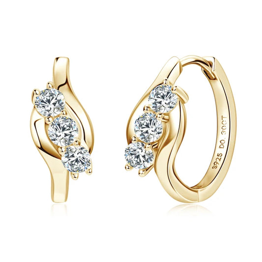 Anya Oorbellen met 3mm Moissanite diamanten
