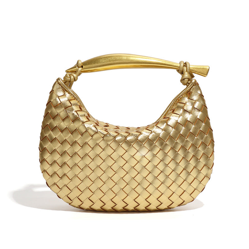 Genevieve Handgeweven Tas - Vegan Leer / Polyester - Luxe Ambachtelijke Tas
