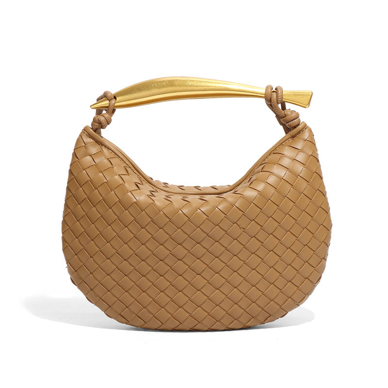 Genevieve Handgeweven Tas - Vegan Leer / Polyester - Luxe Ambachtelijke Tas