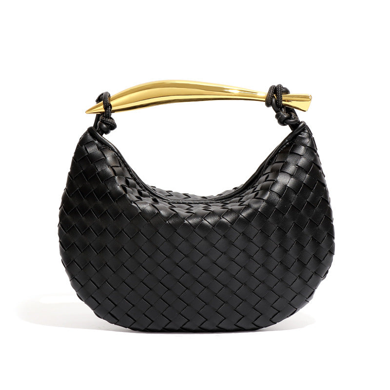 Genevieve Handgeweven Tas - Vegan Leer / Polyester - Luxe Ambachtelijke Tas