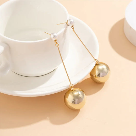 Lange Ketting Oorbellen - Goud / Metaal