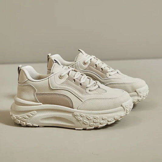 Koreaanse Trend Dames Kleine Witte Platform Sneakers