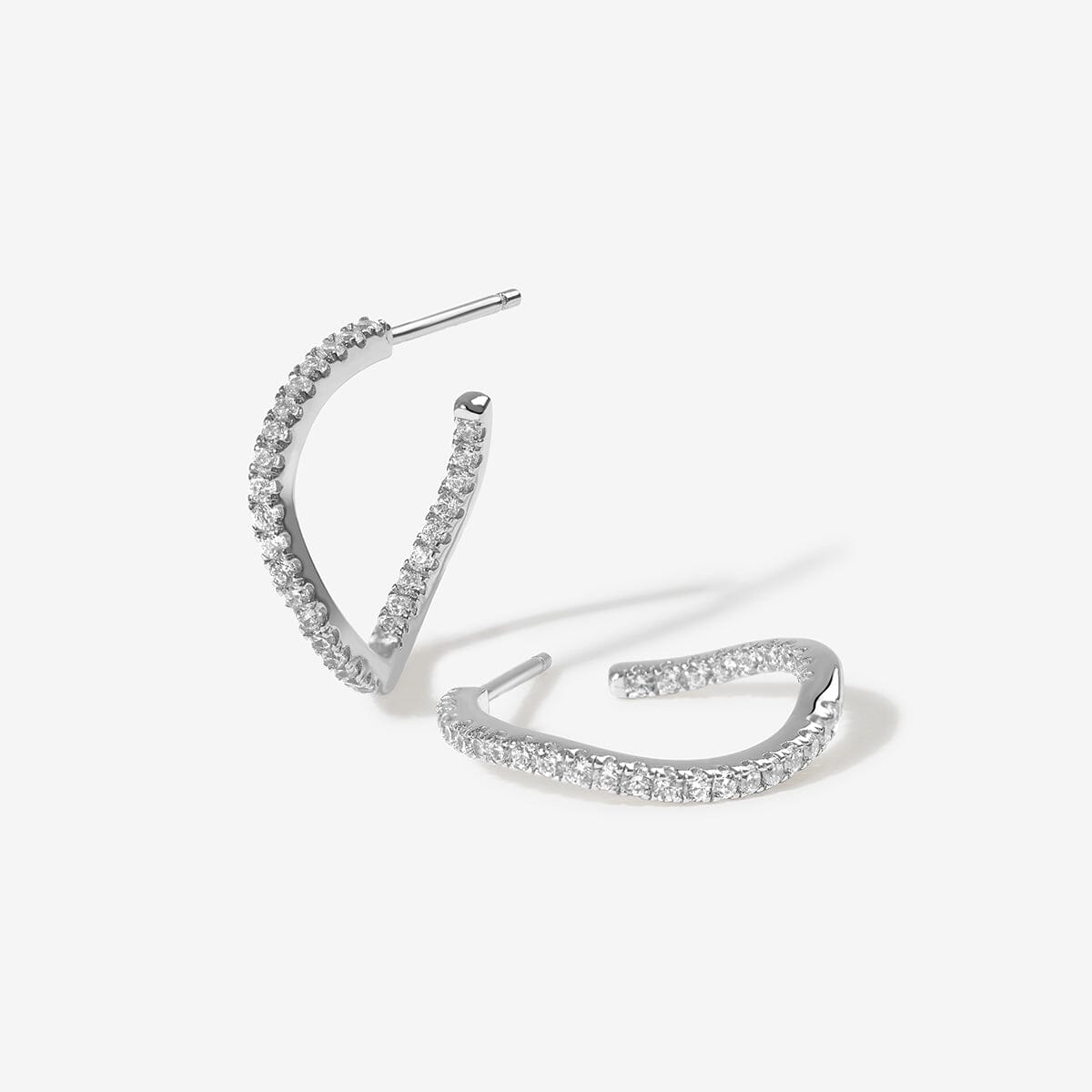 Esme Mini Hoop Oorbellen - Kristal