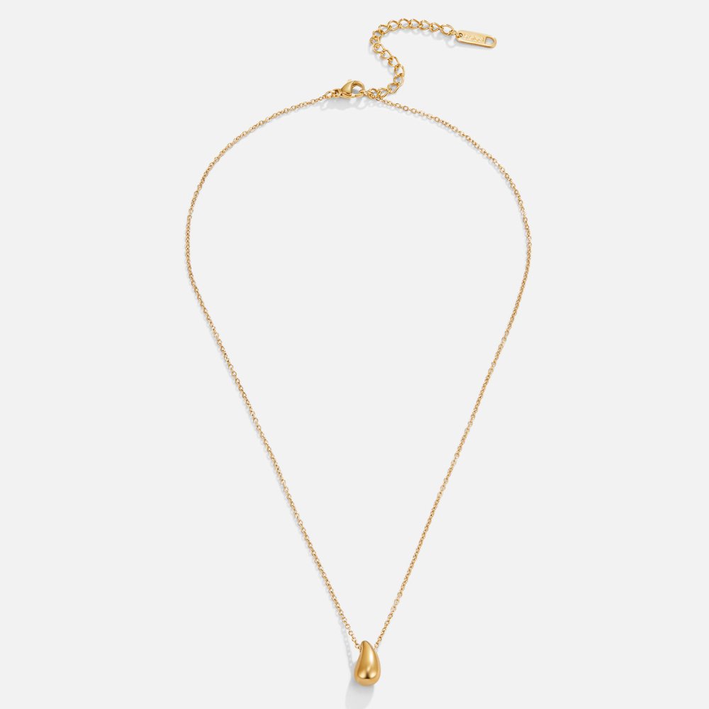 Teardrop Ketting - Roestvrij Staal Met 18-Karaats Goudlaag - Stijlvol Tijdloos Hypoallergeen