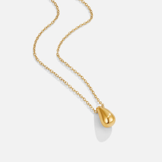 Teardrop Ketting - Roestvrij Staal Met 18-Karaats Goudlaag - Stijlvol Tijdloos Hypoallergeen