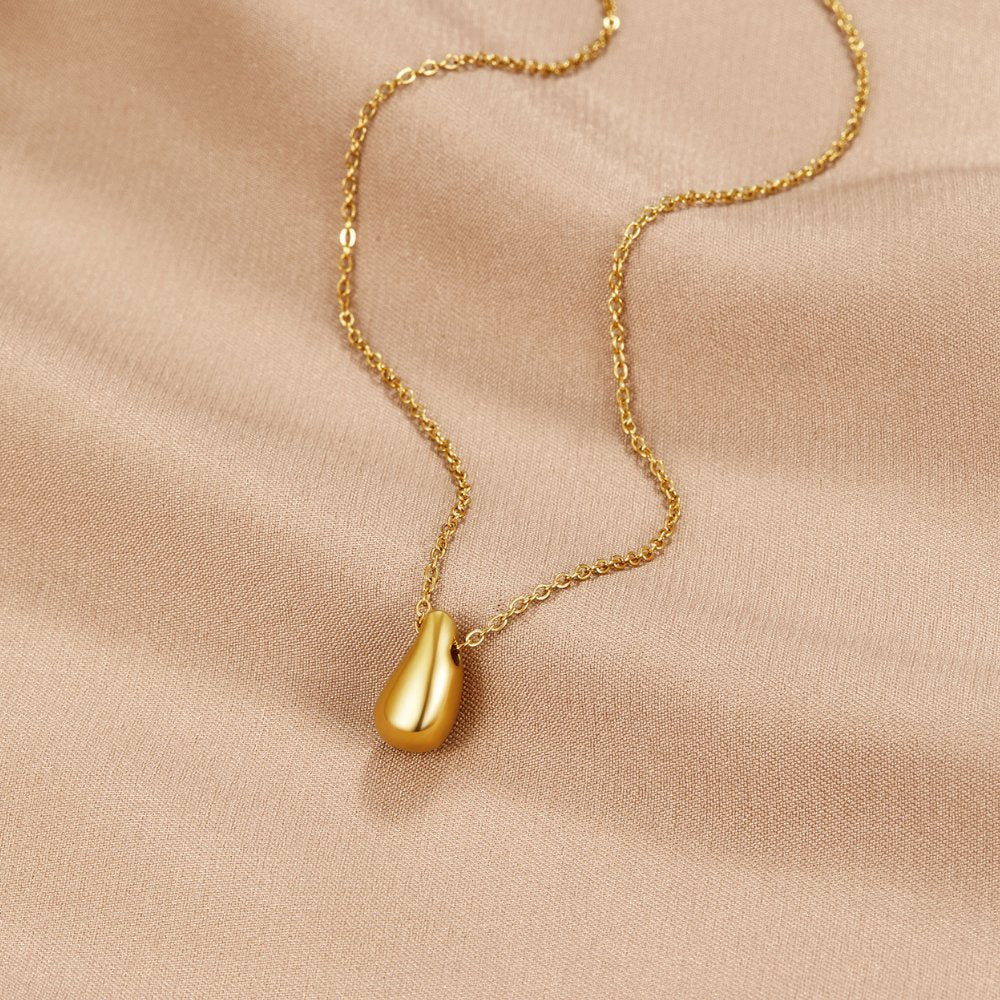 Teardrop Ketting - Roestvrij Staal Met 18-Karaats Goudlaag - Stijlvol Tijdloos Hypoallergeen