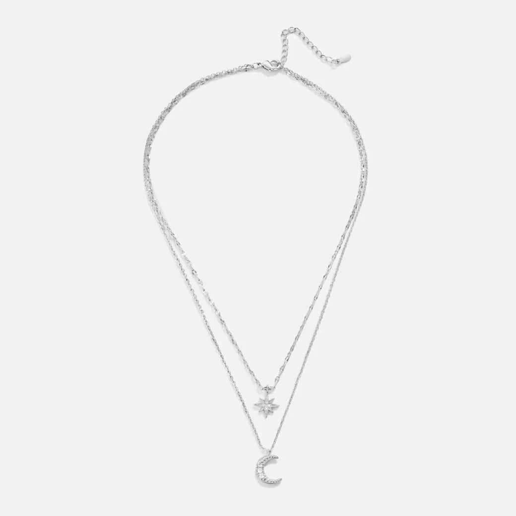 Crescent Moon & Star Ketting - Zilver - Hemels en Symbolisch