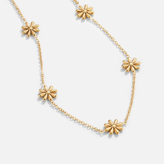 Ketting met gouden bloemen