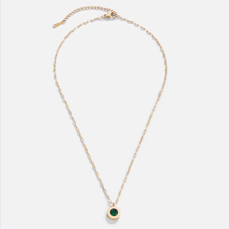 Athena Ketting met Groene Kristal