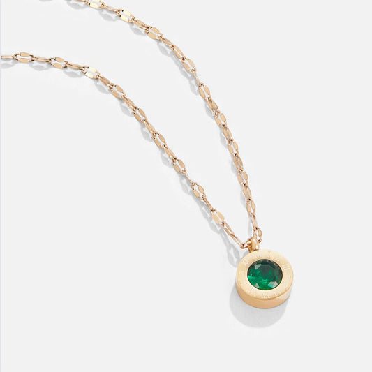Athena Ketting met Groene Kristal