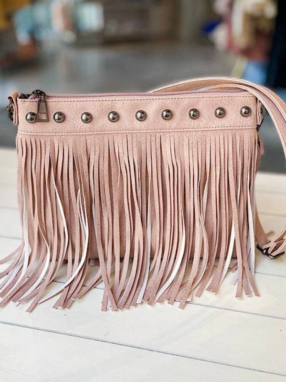 Crossbody Tas Met Franjes - PU Leer