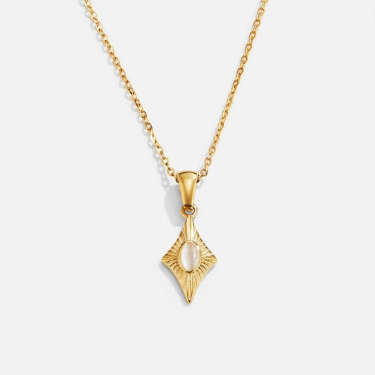 Ketting met Witte Opaalbedel